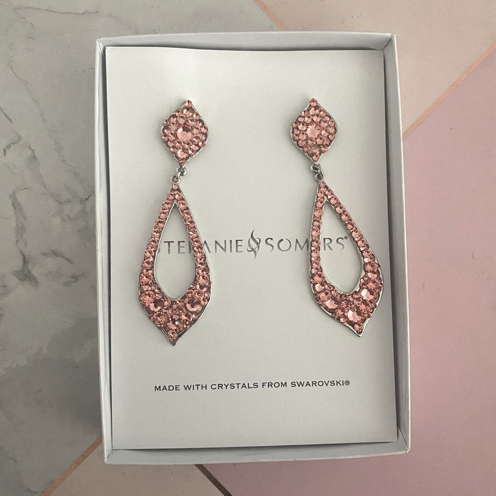 Stefanie Somers Pink Pageant Earrings